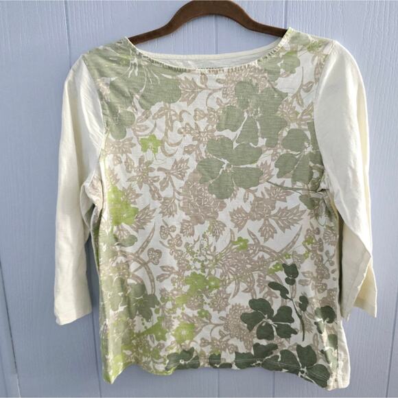 Appleseed's Petites Floral Print Blouse size PSmall Casual Bohemian Feminine - Picture 1 of 9